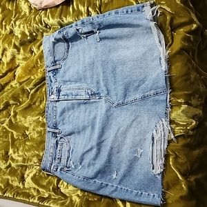 NWOT High Rise Denim MiniSkirt